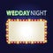 The Sign Theatre with message Wedday Night on Showtime Sign Theatre Background vector art image illustration