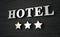 Sign for three star hotel