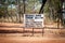 Sign to Drysdale River Station in Australia`s Kimberley Region