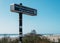 Sign to small church Senhor Da Pedra located in Portugal, in Miramar Beach