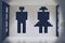 Sign toilet of man and woman icon