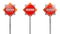 Sign traffic road symbol set