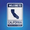 The Sign United state of America with  message, California and map on Blue Background vector art image illustration