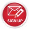 Sign up (edit mail icon) premium red round button