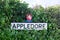 Sign for the village of Appledore, Kent, United Kingdom