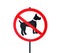 Sign walking dogs banned