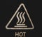 Sign warm water temperature icon, Hot liquid 40 degrees symbol, Caution hot water sign, please be careful hot water in public