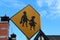 Sign warning children crossing