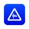 Sign warning about cross wind from the left icon digital blue