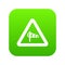 Sign warning about cross wind from the left icon digital green