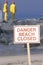 A sign warning, danger