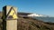 Sign warning of the danger of erosion at the cliff edge overlooking Seven Sisters at Seaford in East Sussex, south coast of UK