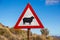 Sign warning about sheep in the road in northern South Africa