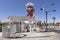 Sign wedding chapel with picture of Elvis Presley and the little white chapel in background for fast marriages