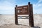 A sign welcomes visitors to the Salton Sea State Recreation area in California