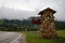 Sign welcoming visitors and tourists to the popular ski village town in the Grand Tetons