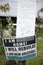 Sign in yard after Hurricane Katrina, New Orleans