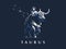 Sign of the zodiac Taurus. Bull. Vector illustration.