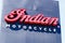 Signage and Logo of a local Indian Motorcycle Dealership. Indian Motorcycle is a division of Polaris Industries II