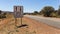 Signage on the Stuart highway in Australia