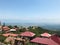 Signagi city with its red roof houses. Georgia