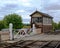 Signal Box on Nene Valley Railway, England, UK 