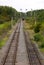 Signal gantry and rail tracks