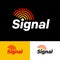 Signal logo. Letters and emitting wave  like rainbow Wireless technology. Web, UI icon.