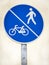 Signal pedestrian and bicycle lane