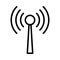 Signal reception vector glyph flat icon