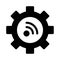 Signal setting vector glyph flat icon