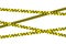 Signal tape. Yellow warning tape with text Quarantine. Yellow black isolated alarm tape on white background
