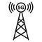 Signal tower icon, wireless technology network sign, antenna wave radio vector illustration