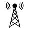 Signal tower icon, wireless technology network sign, antenna wave radio vector illustration