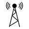 Signal tower icon, wireless technology network sign, antenna wave radio vector illustration