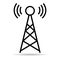 Signal tower shadow icon, wireless technology network sign, antenna wave radio vector illustration