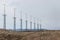 Signal towers on grassland in wild