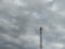 signal transmitter pole stands firm when it Cloudy