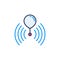 Signal from Weather Balloon vector colored concept icon