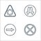Signaling line icons. linear set. quality vector line set such as no stopping, turn right, traffic