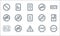 signals and prohibitions line icons. linear set. quality vector line set such as forbidden, warning, toilet, stop, no bicycle, no