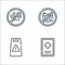 Signals and prohibitions line icons. linear set. quality vector line set such as hospital, attention, no photo