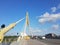 Signature Bridge is a cantilever spar cable-stayed bridge which spans the Yamuna river at Wazirabad section, connecting Wazirabad