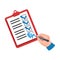 Signature of the delivery document. Logistics and delivery single icon in cartoon style isometric vector symbol stock