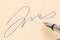 Signature and fountain pen