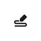 Signature icon design. pen with scratch symbol. simple clean professional business management concept vector illustration design