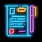 signature paper neon glow icon illustration