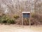 signboard chalk board outside in nature reserve