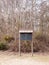 signboard chalk board outside in nature reserve