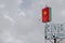 Signboard of Indraprastha gas limited CNG station shot against a cloudy monsoon sky showing one of the largest providers